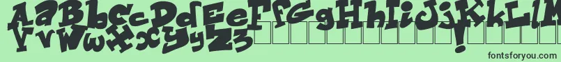 JustLikeThisDemo Font – Black Fonts on Green Background