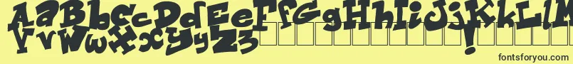 JustLikeThisDemo Font – Black Fonts on Yellow Background