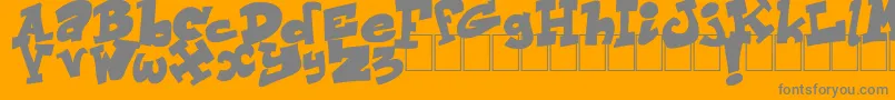 JustLikeThisDemo Font – Gray Fonts on Orange Background