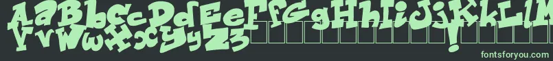 JustLikeThisDemo Font – Green Fonts on Black Background