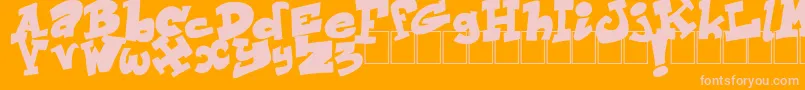 JustLikeThisDemo Font – Pink Fonts on Orange Background