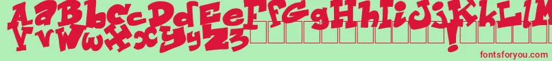 JustLikeThisDemo Font – Red Fonts on Green Background