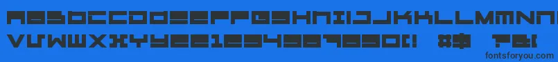 MegatonExtrasHeavy Font – Black Fonts on Blue Background