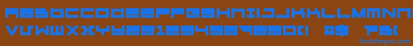 MegatonExtrasHeavy Font – Blue Fonts on Brown Background