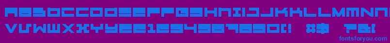 MegatonExtrasHeavy Font – Blue Fonts on Purple Background