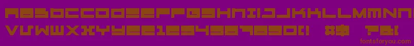 MegatonExtrasHeavy Font – Brown Fonts on Purple Background