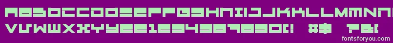 MegatonExtrasHeavy Font – Green Fonts on Purple Background