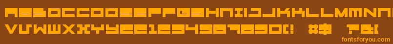 MegatonExtrasHeavy Font – Orange Fonts on Brown Background