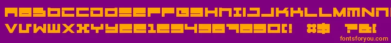 MegatonExtrasHeavy Font – Orange Fonts on Purple Background