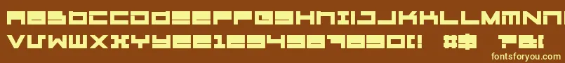 MegatonExtrasHeavy Font – Yellow Fonts on Brown Background