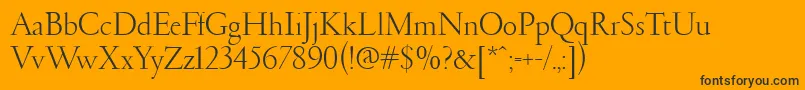 Шрифт PfgaramondClassic – чёрные шрифты на оранжевом фоне