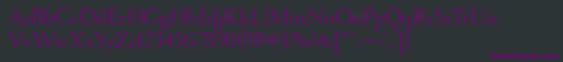 フォントPfgaramondClassic – 黒い背景に紫のフォント