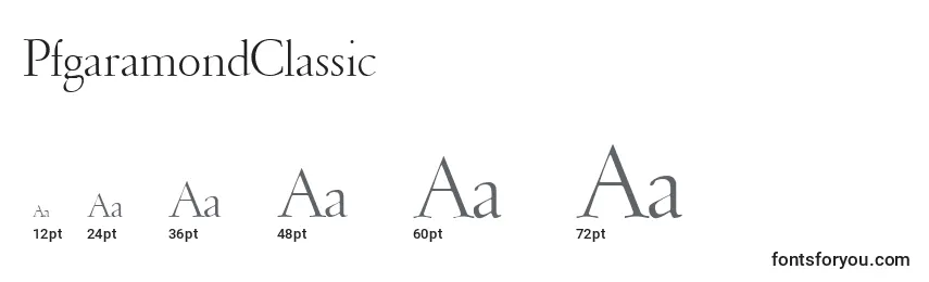 PfgaramondClassic Font Sizes