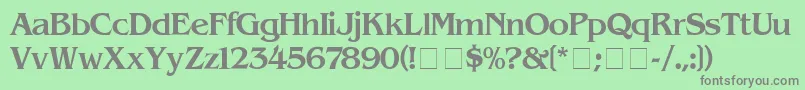 フォントBenguiatMedium – 緑の背景に灰色の文字