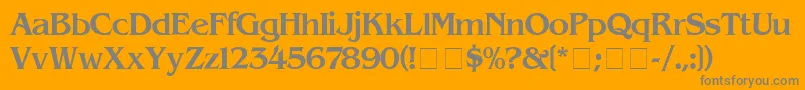 フォントBenguiatMedium – オレンジの背景に灰色の文字