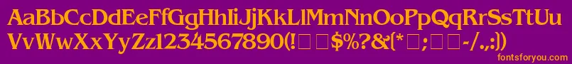 BenguiatMedium Font – Orange Fonts on Purple Background