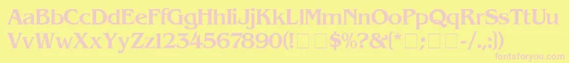 More about BenguiatMedium Font BenguiatMedium Font – Pink Fonts on Yellow Background