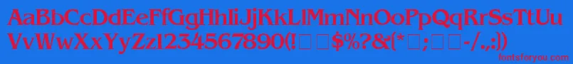 BenguiatMedium Font – Red Fonts on Blue Background