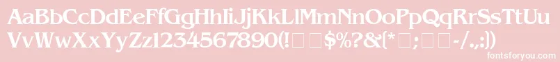 フォントBenguiatMedium – ピンクの背景に白い文字