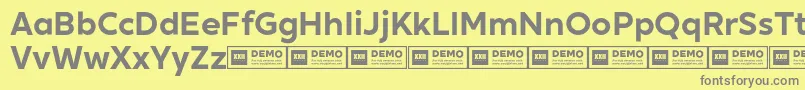 XxiigeomdemoBold Font – Gray Fonts on Yellow Background