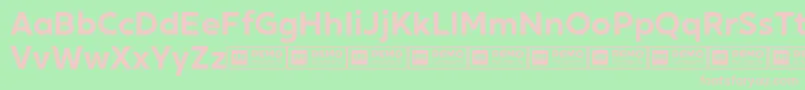 XxiigeomdemoBold Font – Pink Fonts on Green Background