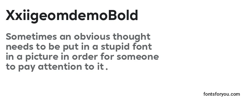 XxiigeomdemoBold Font