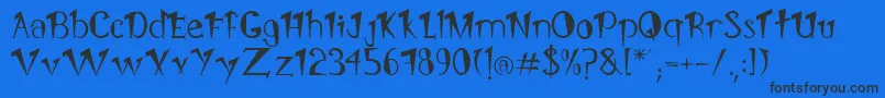 Pongo Font – Black Fonts on Blue Background