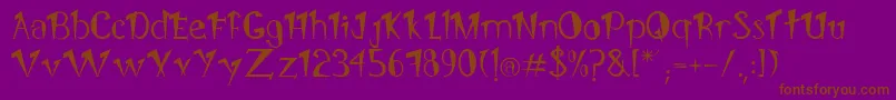 Pongo Font – Brown Fonts on Purple Background