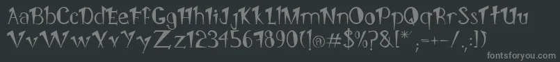 フォントPongo – 黒い背景に灰色の文字