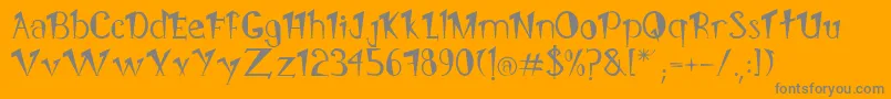 Pongo Font – Gray Fonts on Orange Background