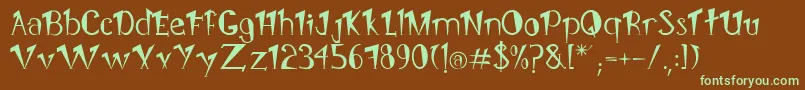 Pongo Font – Green Fonts on Brown Background