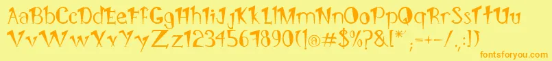 Pongo Font – Orange Fonts on Yellow Background