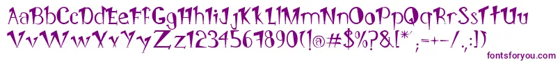 Pongo Font – Purple Fonts on White Background