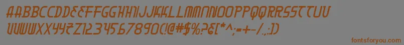 MoonDartBoldItalic Font – Brown Fonts on Gray Background