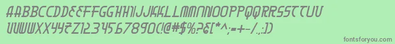 MoonDartBoldItalic Font – Gray Fonts on Green Background