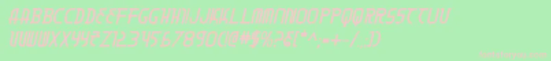 MoonDartBoldItalic Font – Pink Fonts on Green Background
