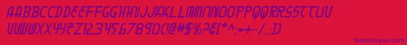 MoonDartBoldItalic Font – Purple Fonts on Red Background