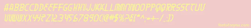 MoonDartBoldItalic Font – Yellow Fonts on Pink Background