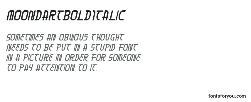 MoonDartBoldItalic Font
