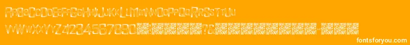 Monsterenergy Font – White Fonts on Orange Background