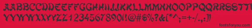 ChowmeinRegular Font – Black Fonts on Red Background