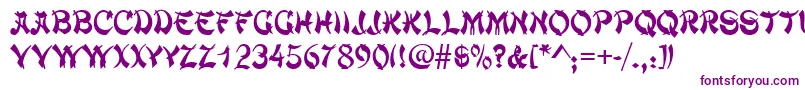 ChowmeinRegular Font – Purple Fonts on White Background