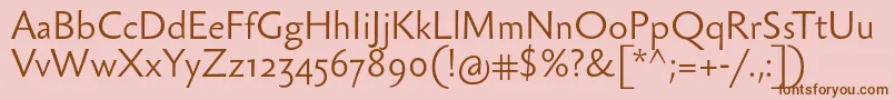 Sebastianlight Font – Brown Fonts on Pink Background
