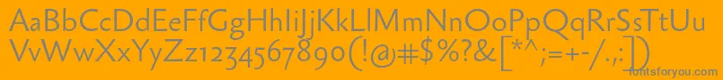 Sebastianlight Font – Gray Fonts on Orange Background