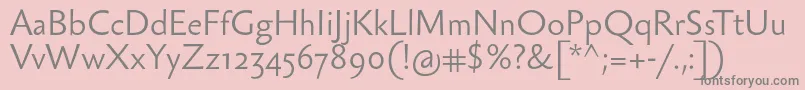 Sebastianlight Font – Gray Fonts on Pink Background