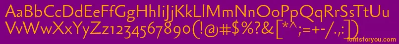 Sebastianlight Font – Orange Fonts on Purple Background