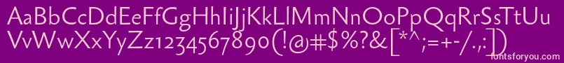 Sebastianlight Font – Pink Fonts on Purple Background