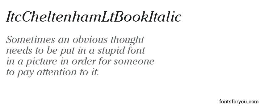 Review of the ItcCheltenhamLtBookItalic Font