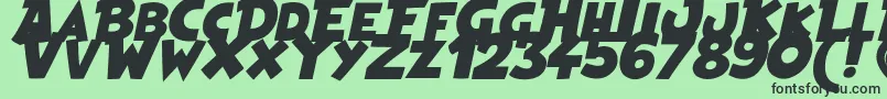 HeroesLegend Font – Black Fonts on Green Background