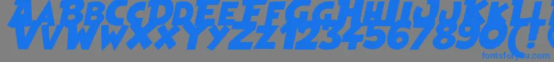 HeroesLegend Font – Blue Fonts on Gray Background